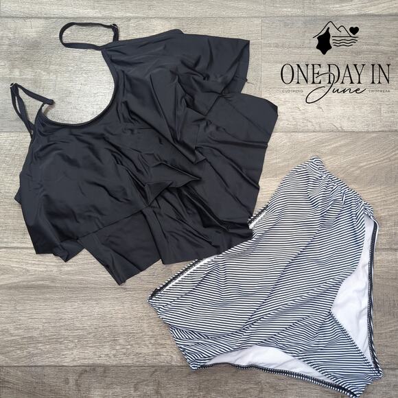 Adisputent High Waist Flounce Bikini Swimsuit Size XL - Picture 3 of 7